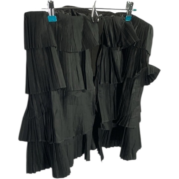 Jovani New York City Black Strapless Ruffle Bustier Size 0 - Picture 6 of 10